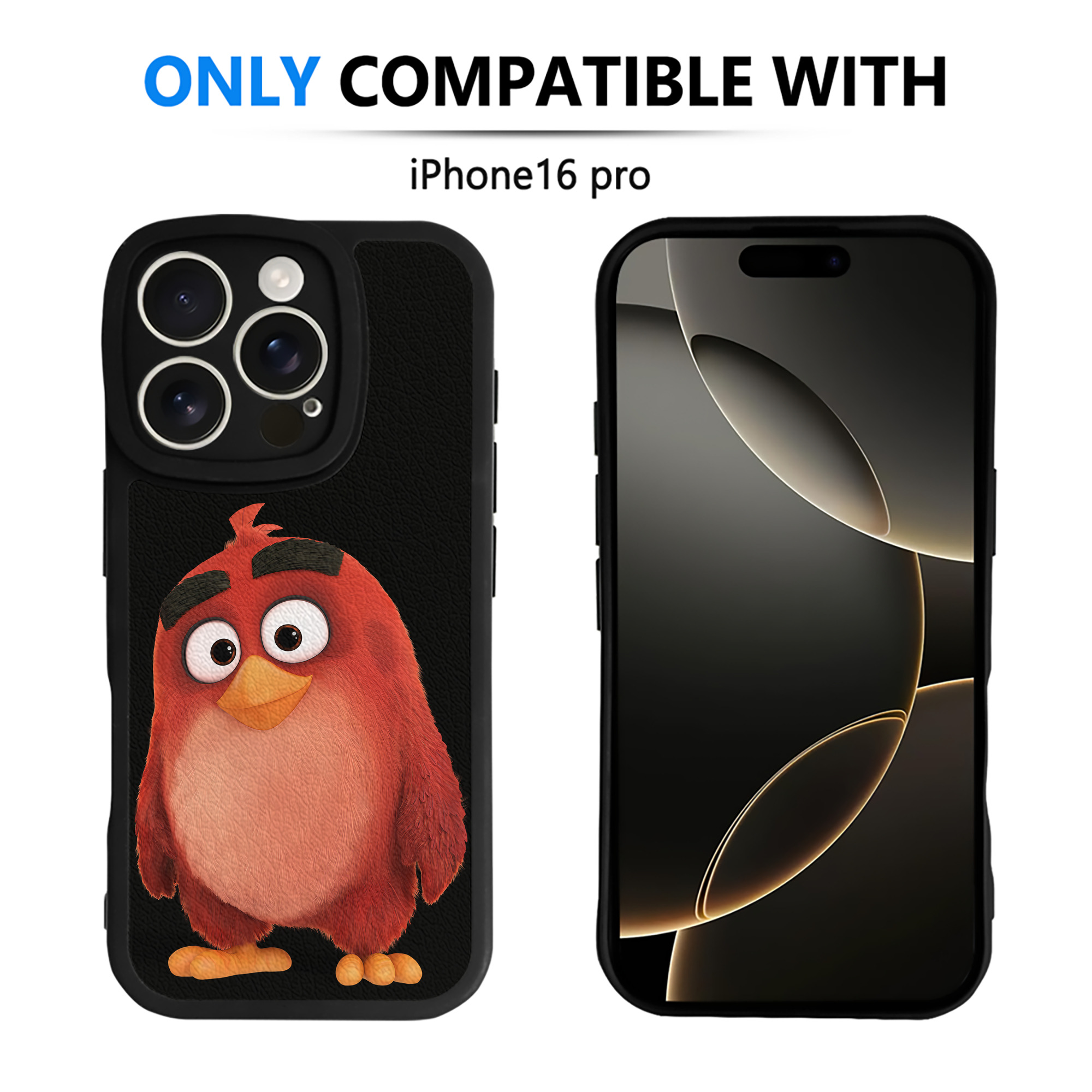 （画像用） Angry Birds アングリーバード 【iPhone 16シリーズ対応】シリコンスマホケース（レザー調） 材質：シリコン